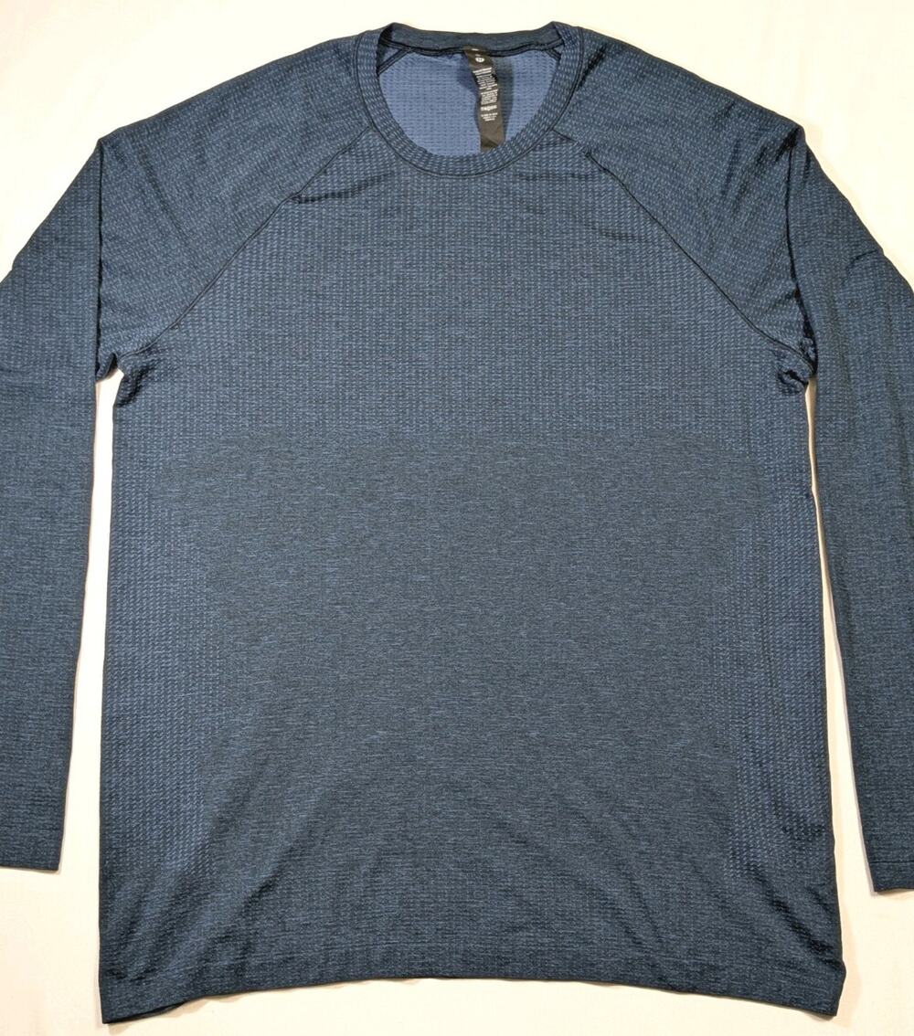 Lululemon Metal Vent Tech Shirt Mens XL Blue Long Sleeve Gym Performance Running